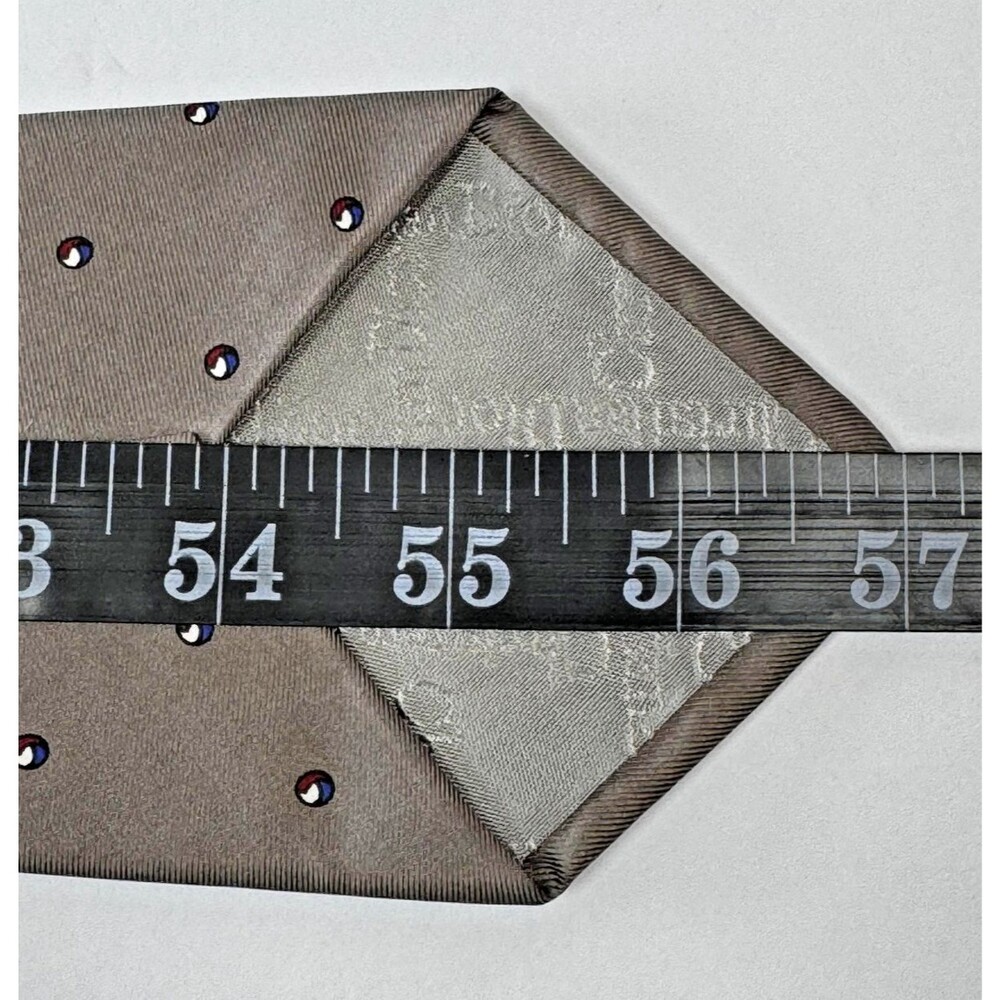 Christian‎ Dior Tie Mens Silk Woven Polka Dot Pattern Classic Made in USA Italy - Picture 6 of 8
